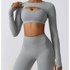 Movement Excel Long Sleeved Super Crop Bolero - ready for review logo ready - Ra The Boutique - 