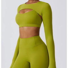 Movement Excel Long Sleeved Super Crop Bolero - ready for review logo ready - Ra The Boutique - 