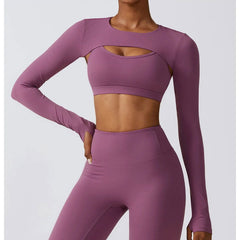 Movement Excel Long Sleeved Super Crop Bolero - ready for review logo ready - Ra The Boutique - 