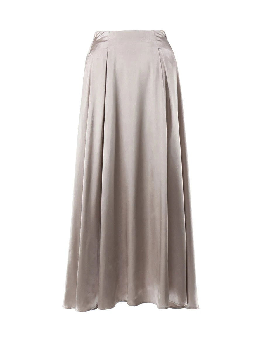 Satin Silky Midi Skirt - Ra The Boutique