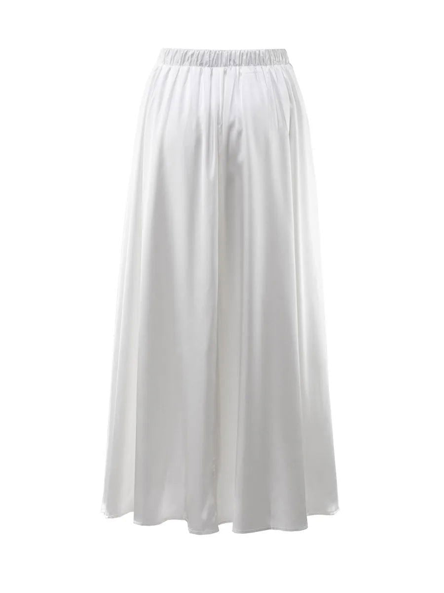 Satin Silky Midi Skirt - Ra The Boutique