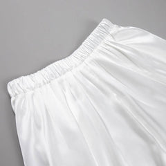 Satin Silky Midi Skirt - Ra The Boutique