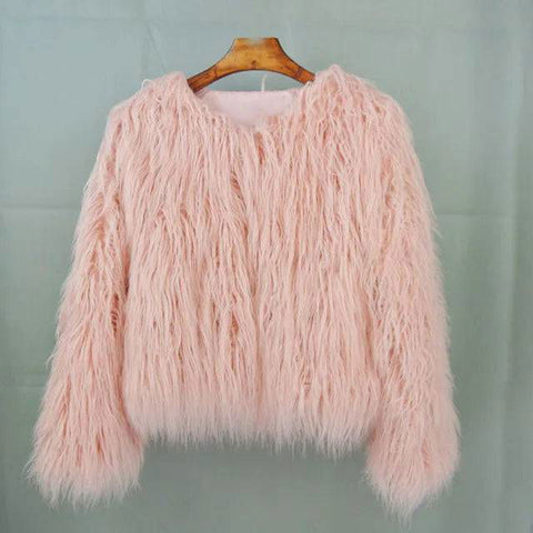Shaggy Vegan Mongolian Fur Festival Coat - Ra The Boutique