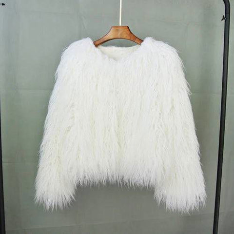 Shaggy Vegan Mongolian Fur Festival Coat - Ra The Boutique