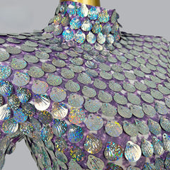 Shell Shaped Sequin Party Festival Mini Dress - Ra The Boutique - 