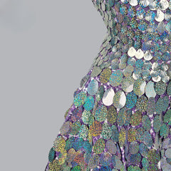 Shell Shaped Sequin Party Festival Mini Dress - Ra The Boutique - 