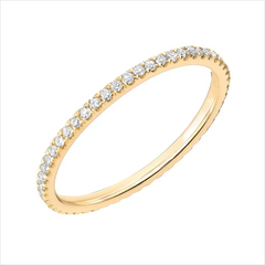 Stackable Pave Diamante Infinity Ring – Silver or 18k Gold Plated, Hypoallergenic, Custom Fit - Ra The Boutique - 