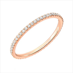 Stackable Pave Diamante Infinity Ring – Silver or 18k Gold Plated, Hypoallergenic, Custom Fit - Ra The Boutique - 
