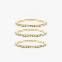 Stackable Pave Diamante Infinity Ring – Silver or 18k Gold Plated, Hypoallergenic, Custom Fit - Ra The Boutique - 