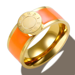 Stainless Steel and Enamel Bracelet and Ring Set - Ra The Boutique