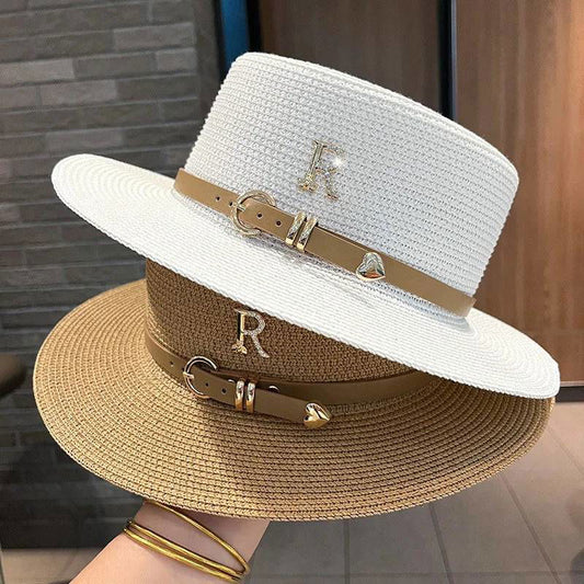 Straw Contrast Ribbon Panama Hat - Ra The Boutique