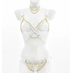 Temptress Body Cage Harness Festival Set with Choker - Ra The Boutique