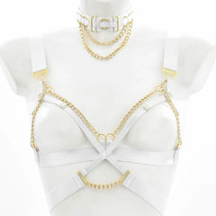 Temptress Body Cage Harness Festival Set with Choker - Ra The Boutique
