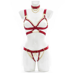 Temptress Body Cage Harness Festival Set with Choker - Ra The Boutique