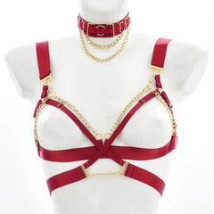 Temptress Body Cage Harness Festival Set with Choker - Ra The Boutique