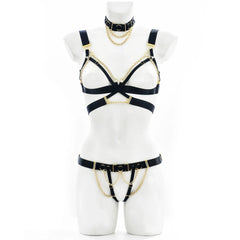 Temptress Body Cage Harness Festival Set with Choker - Ra The Boutique