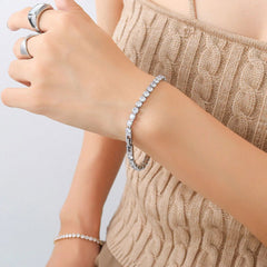 Tennis Bracelet – Minimalist Design with Cubic Zirconia Sparkle - Ra The Boutique - 