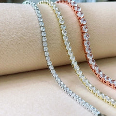 Tennis Bracelet – Minimalist Design with Cubic Zirconia Sparkle - Ra The Boutique - 