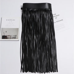 Vegan Leather Fringe Belt Accessory - Ra The Boutique
