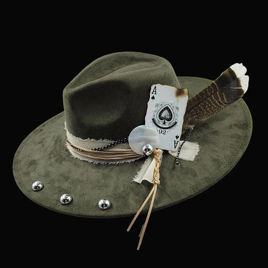 Vegan Suede Fedora Style Hat - Ra The Boutique